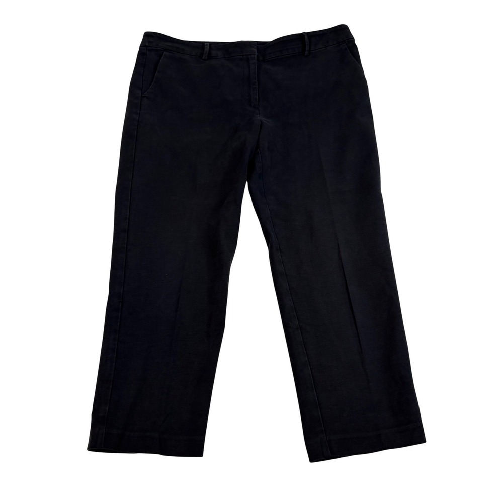 Loft The Riviera Slim Black Cropped Ankle Pants Womens 16 Business Casual Work